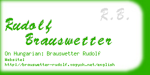 rudolf brauswetter business card